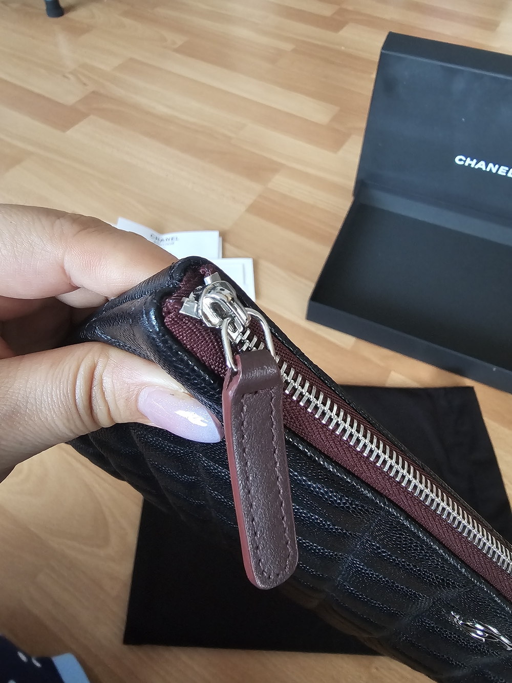 CHANEL Black Cavier Clutch Pouch - Picture 7 of 11